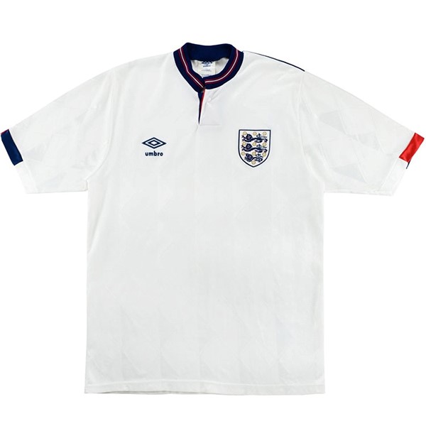 Camiseta Inglaterra Replica Primera Ropa Retro 1989 Blanco